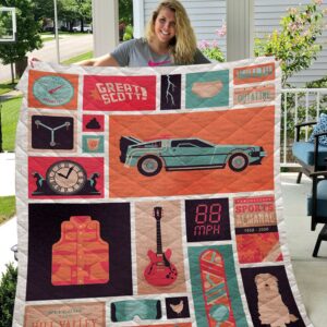 Back To The Future Quilt Blanket T2  Quilt